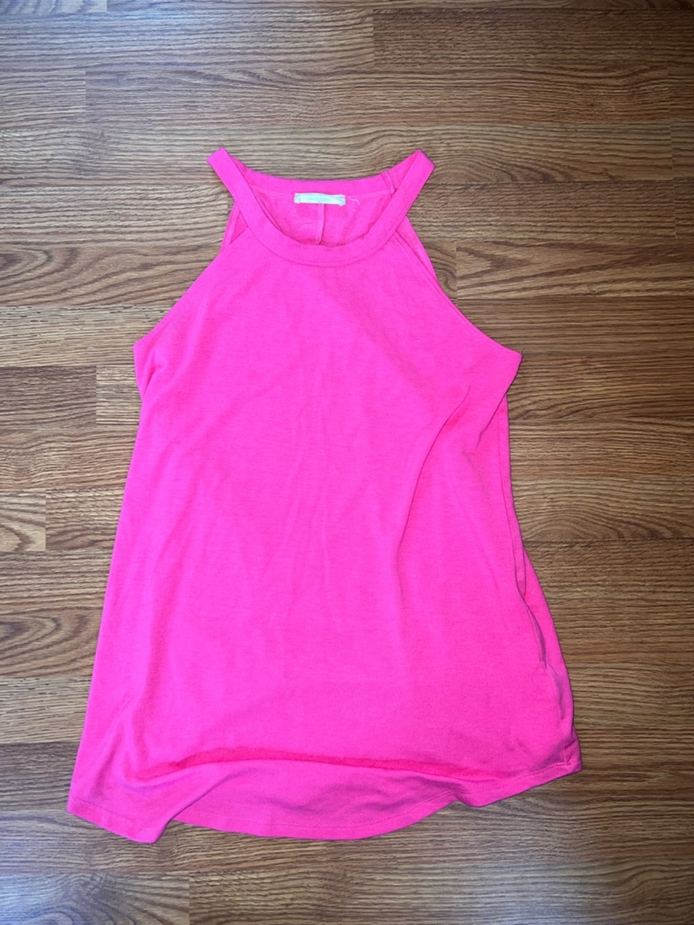 Zenana Outfitters Hot Pink High-Neck Tank Top
